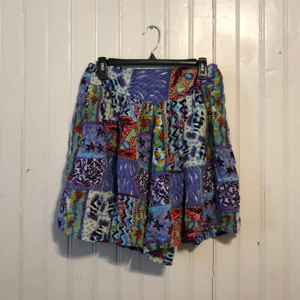 VINTAGE Passports Mixed Print Loose Shorts